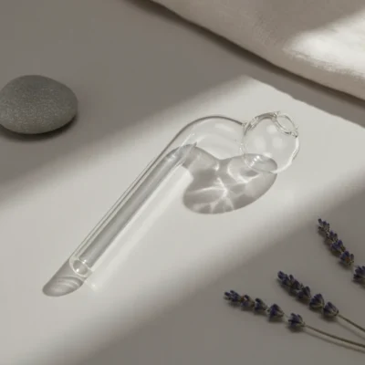 Curved Sweet Puff Glass Pipe 11cm