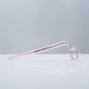 Curved Sweet Puff Glass Pipe 14cm Pink Balancer