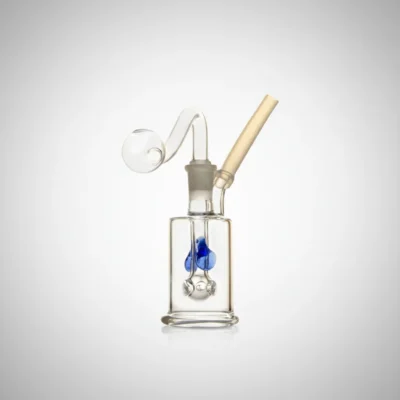 Mini Glass Tobacco Pipe With Snake Filter 8.5cm