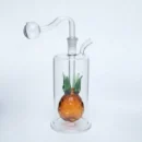 Pineapple Water Pipe 13cm with Mini Bubbler Glass Pipe