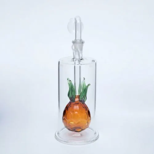 Pineapple Water Pipe 13cm with Mini Bubbler Glass Pipe - Image 2