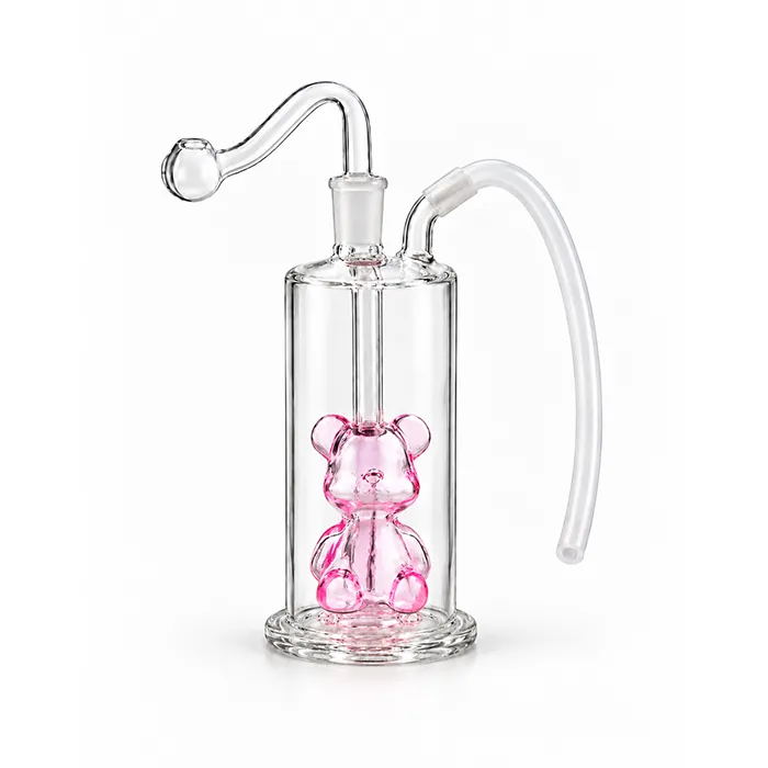 Pink Teddy Bear Glass Water Pipe Bong