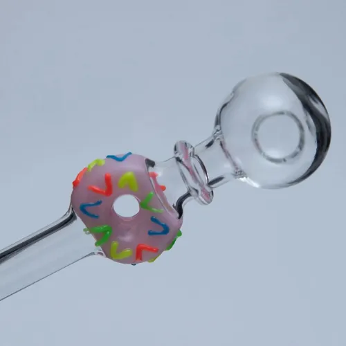 Sprinkles Donut Sweet Puff Glass Pipe 14cm Pink - Image 2