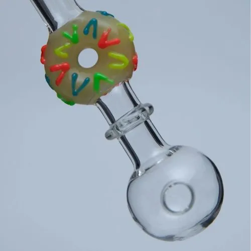 Sprinkles Donut Sweet Puff Glass Pipe 14cm Yellow - Image 2