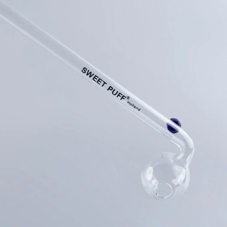 Sweet Puff Glass Pipe 14cm Coloured Balancer Pack X6 - Image 3