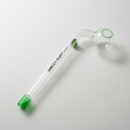 Sweet Puff Glass Pipe 14cm Green Rim and Balancer Pack X2