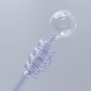 Curly Sweet Puff Glass Pipe 14cm Purple Balancer