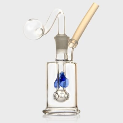 Mini Glass Tobacco Pipe With Snake Filter 8.5cm
