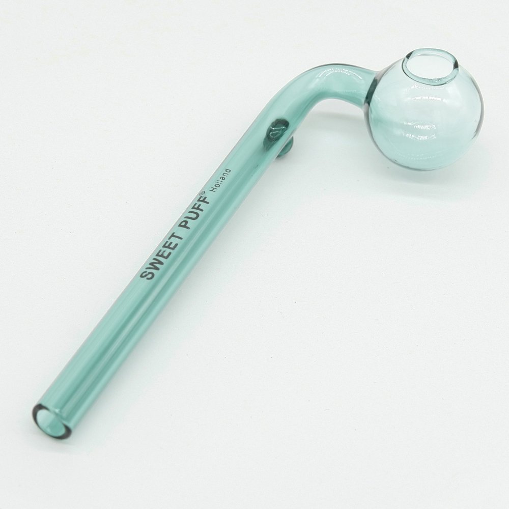 Sweet Puff Glass Pipe 14cm Teal Balancer Pack X2 - Image 2