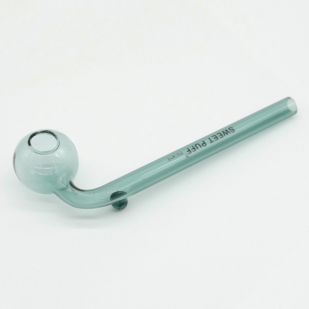 Sweet Puff Glass Pipe 14cm Teal Balancer Pack X2 - Image 3