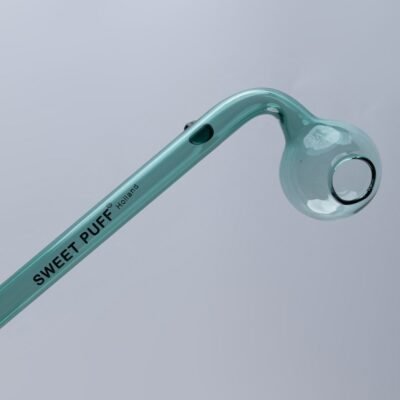 Sweet Puff Glass Pipe 14cm Teal Balancer Pack X12