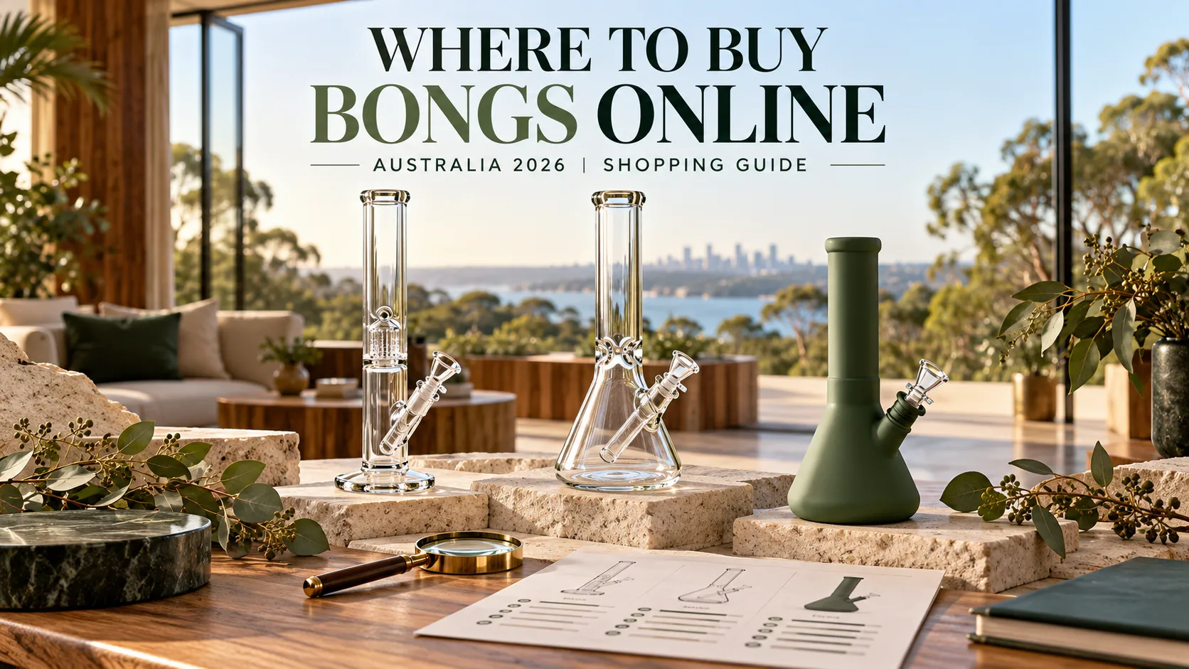 Where to buy bongs online in Australia - comparison of straight tube glass, beaker glass and silicone bongs